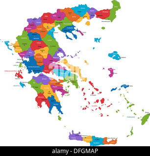 Griechenland Karte Stockfoto