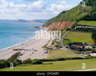 National Trust Strand auf Jurassic Küste bei Branscombe Devon England Stockfoto