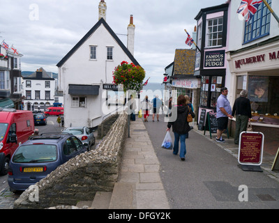 Geschäfte in Lyme Regis Stadt Zentrum Dorset England UK Stockfoto