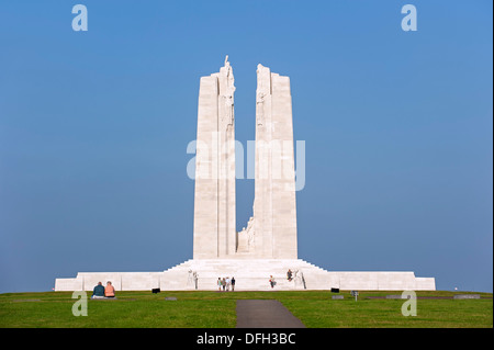 Canadian National Vimy Memorial, ersten Weltkrieg ein Denkmal, die Erinnerung an die Schlacht von Vimy Ridge in Givenchy-En-Gohelle, Frankreich Stockfoto