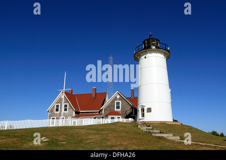 Nobska Point Lighthouse, Woods Hole, Cape Cod, Massachusetts, USA Stockfoto