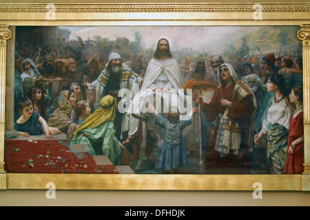 Palmsonntag - triumphalen Einzug Jesu in Jerusalem Stockfoto