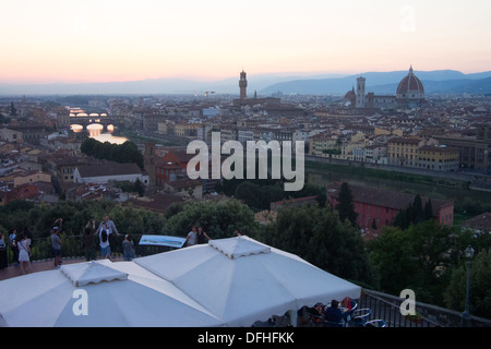 Blick vom Piazzale Michelangelo in Florenz, Toskana, Italien Stockfoto