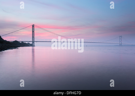 Humber Bridge Sonnenaufgang, Hull (UK) Stockfoto