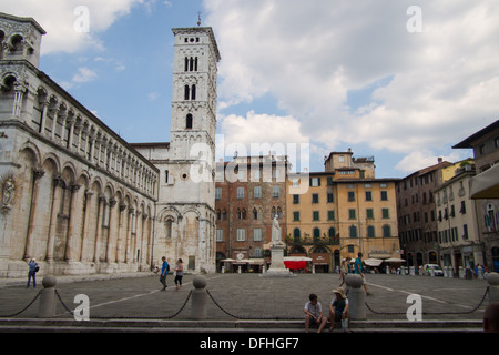 San Michele in Foro, römisch-katholische Basilika, Lucca, Toskana, Italien Stockfoto