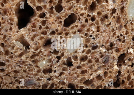 Makro von Vollkornbrot Textur Stockfoto