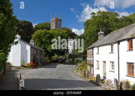 Das Dorf Zentrum, Altarnun, Cornwall Stockfoto