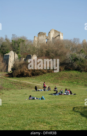 Ruinen der verlassenen Stadt Canale Monterano Italiens. Stockfoto