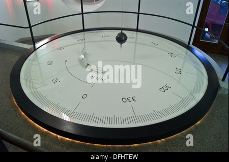 Gesicht des Foucaultschen Pendel verwendet wie eine Uhr, Deutsches Museum, Museumsinsel, München (München), Bayern (Bayern), Deutschland Stockfoto