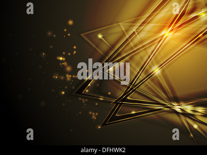 Dunkles gelb abstrakte Muster. Vektor Hintergrund Eps 10 Stockfoto