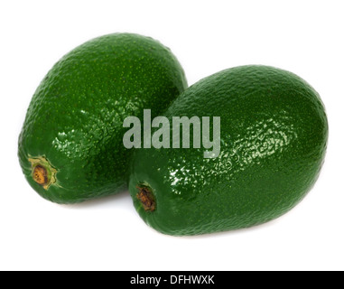 Avocado auf einem weißen Hintergrund isoliert. Stockfoto