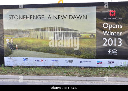 Bau des neuen Stonehenge Besucher Centre.Opens im Winter 2013. Robert Timoney/AlamyLiveNews. Stockfoto