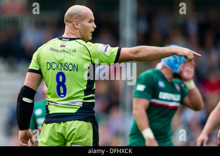 Leicester, UK. 05. Oktober 2013.Action aus dem Aviva Premiership Runde 5 Spiel zwischen Leicester Tigers und Northampton Saints gespielt an der Welford Road, Leicester Credit: Graham Wilson/Alamy Live News Stockfoto