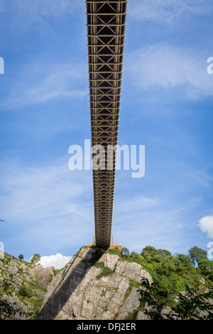 Blick vom unter Clifton Suspension Bridge in Bristol Stockfoto