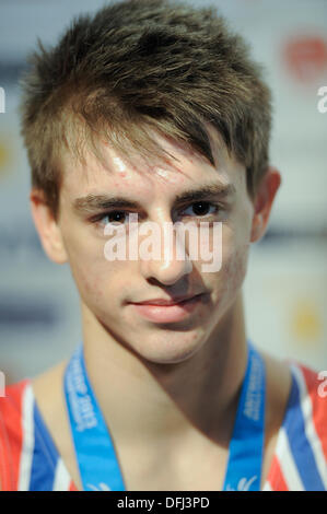 Antwerpen, Belgien. 5. Oktober 2013. World Championship Gymnastik Antwerpen Belgien. Einzelnen Apparat Finale 5.10.13.Max Whitlock GBR Credit: ALAN EDWARDS/Alamy Live-Nachrichten Stockfoto