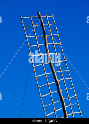 Windmühle in el Pilar De La Mola auf der Insel Formentera, Balearen, Spanien Stockfoto