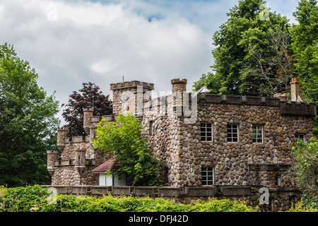 Eine Miniatur-Nachbildung der Tower of London, Woodleigh Repliken einer verlassenen Touristenattraktion auf Prince Edward Island, Kanada. Stockfoto