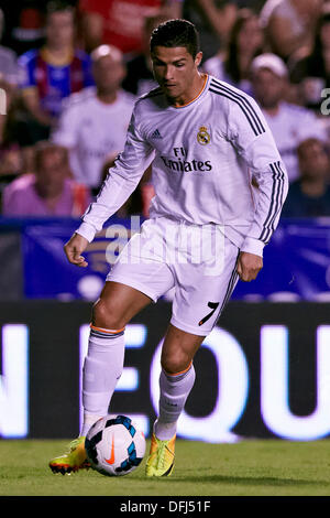 Valencia, Spanien. 5. Oktober 2013. Mittelfeldspieler Cristiano Ronaldo von Real Madrid in Aktion während der La Liga-Spiel zwischen Levante und Real MAdrid im Stadion, Valencia Credit Ciutat de Valencia: Action Plus Sport/Alamy Live News Stockfoto