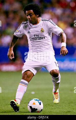 Valencia, Spanien. 5. Oktober 2013. Verteidiger Marcelo Vieira von Real Madrid in Aktion während der La Liga-Spiel zwischen Levante und Real MAdrid im Stadion, Valencia Credit Ciutat de Valencia: Action Plus Sport/Alamy Live News Stockfoto