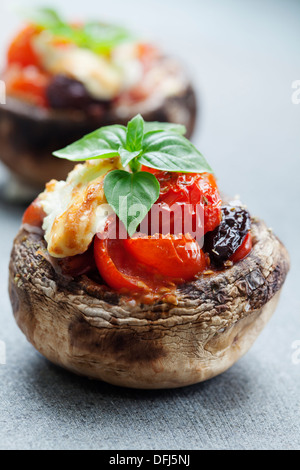 gefüllte Champignons Stockfoto