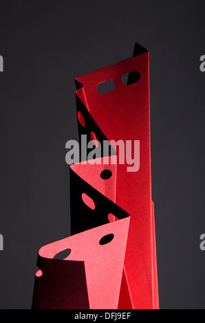 gefaltete Blatt rote Form Stockfoto