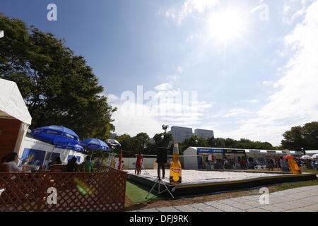 3. Oktober 2013-Beach Tennis: Rakuten Japan Open Beach Tennis Championships 2013 im Ariake Coliseum, Tokio, Japan. © AFLO SPORT/Alamy Live-Nachrichten Stockfoto