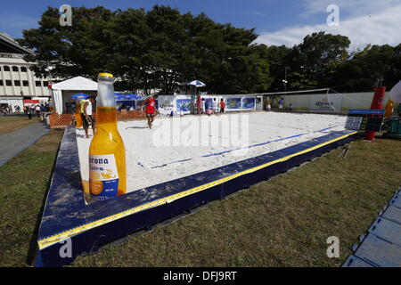 3. Oktober 2013-Beach Tennis: Rakuten Japan Open Beach Tennis Championships 2013 im Ariake Coliseum, Tokio, Japan. © AFLO SPORT/Alamy Live-Nachrichten Stockfoto