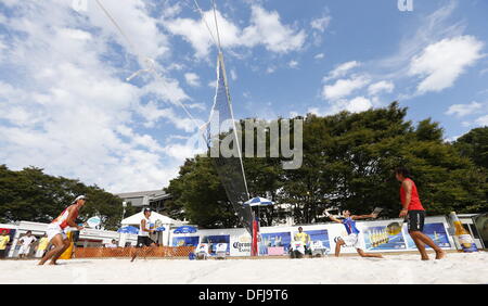 3. Oktober 2013-Beach Tennis: Rakuten Japan Open Beach Tennis Championships 2013 im Ariake Coliseum, Tokio, Japan. © AFLO SPORT/Alamy Live-Nachrichten Stockfoto