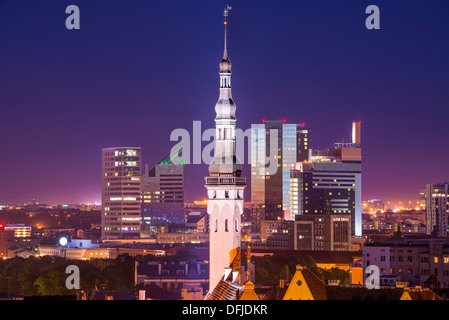 Skyline von Tallinn, Estland mit der Altstadt und die Neustadt. Stockfoto