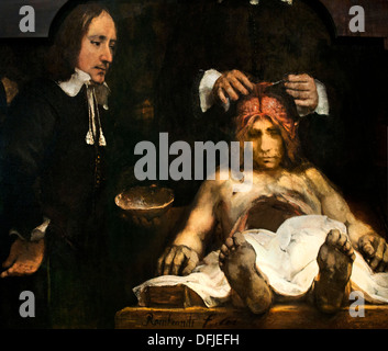 Die Anatomie-Lektion von Dr. Jan Deijman (Fragment) 1656 Rembrandt Harmenz van Rijn 1606-1669 Niederländisch Niederlande Stockfoto