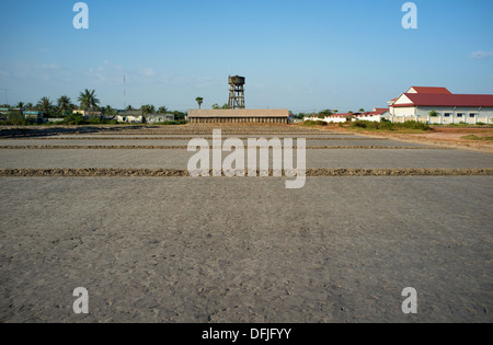 Salz Bauernhof in Kampot Provinz, Kambodscha. Stockfoto