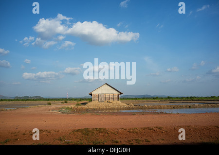 Salz Bauernhof in Kampot Provinz, Kambodscha. Stockfoto