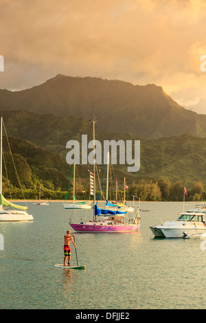 USA, Hawaii, Kauai, Hanalei Bay Stockfoto