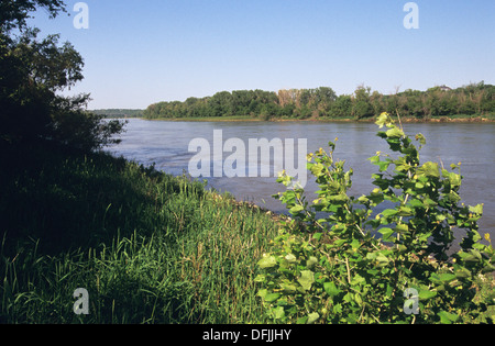 Missouri Fluß, Council Bluffs, Iowa, USA Stockfoto