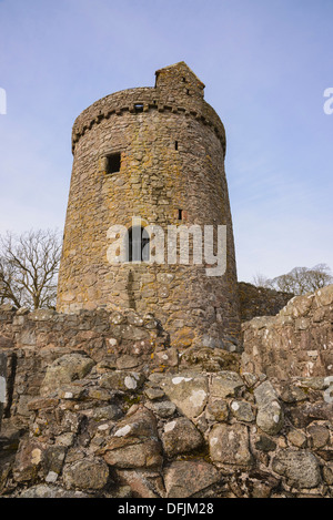 Orchardton Tower, in der Nähe von Palnackie, Dumfries & Galloway, Schottland Stockfoto