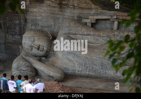 schlafende Buddha in Sri Lanka Stockfoto