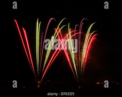 SOUTHPORT, ENGLAND. 6. Oktober 2013. Feuerwerk bei der britischen Musikfeuerwerk Wettbewerb Credit: Sue Burton/Alamy Live-Nachrichten Stockfoto