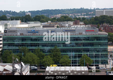 Seabourn, Princess Cruises, P & O Cruises, Holland America Line und Cunard cruise Line Büros in Southampton Stockfoto