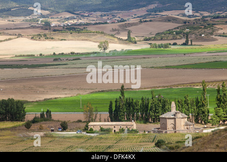 Die neugierig Kirche von Santa María de Eunate in Muruzábal, Navarra, Spanien Stockfoto