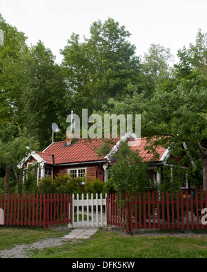 Schwedische Ferienhaus Stockfoto