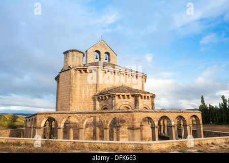 Die neugierig Kirche von Santa María de Eunate in Muruzábal, Navarra, Spanien Stockfoto