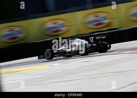 Houston, Texas, USA. 6. Oktober 2013. IndyCar, 17-18, Reliant Park Houston, Grand Prix von Houston, Houston, TX, USA, 4. bis 6. Oktober 2013, WILLENSKRAFT, runden Team Penske (Bild Kredit: Kredit: Ron Bijlsma/ZUMAPRESS.com/Alamy Live-Nachrichten) Stockfoto