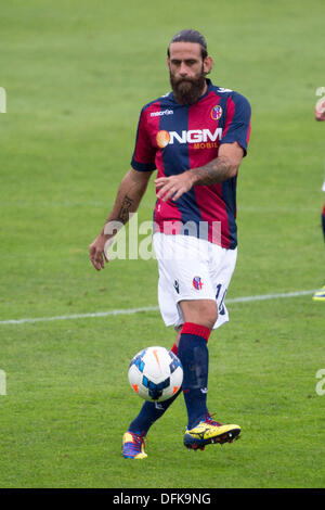 Bologna, Italien. 5. Oktober 2013. Davide Moscardelli (Bologna) Football / Soccer: italienische "Serie A" match zwischen Bologna 1-4 Hellas Verona FC Renato dall-Stadion in Bologna, Italien. Bildnachweis: Maurizio Borsari/AFLO/Alamy Live-Nachrichten Stockfoto