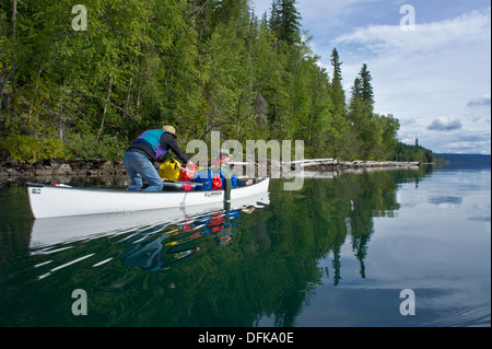 Kanu malerische Wells Gray Provincial Park BC Kanada Stockfoto