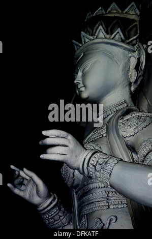 Durga, Idol, Clay Idol, Hände, graue Idol, Bengali, Indisch, indische Mythologie, Mutter, Göttin, Maa Durga, Idol machen Stockfoto