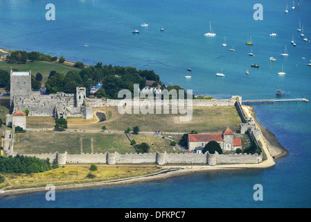 Luftbild der Portchester Castle, Portchester Stockfoto