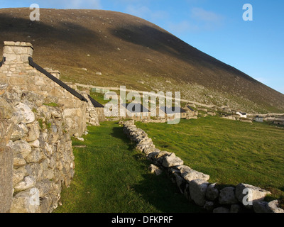 Hauptstraße in Wüstung, Hirta, St Kilda, Schottland Stockfoto