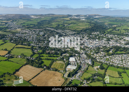 Luftaufnahme von St Austell Stockfoto