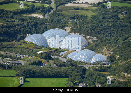 Luftaufnahme von Eden Project Stockfoto