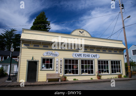 Kap der Angst Cafe, Duncan Mills, Sonoma County, Kalifornien, USA. © Kraig Lieb Stockfoto